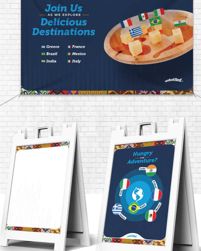 Cultural Summer Meals Banner + A Frames