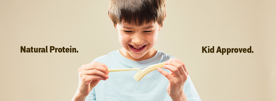 Natural protein. Kid approved.