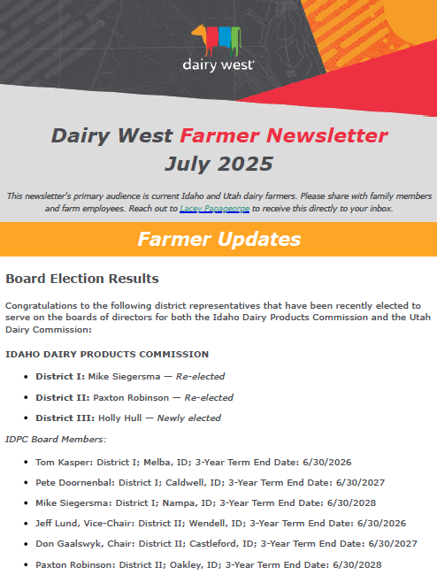 July 2025 Farmer Newsletter Thumbnail