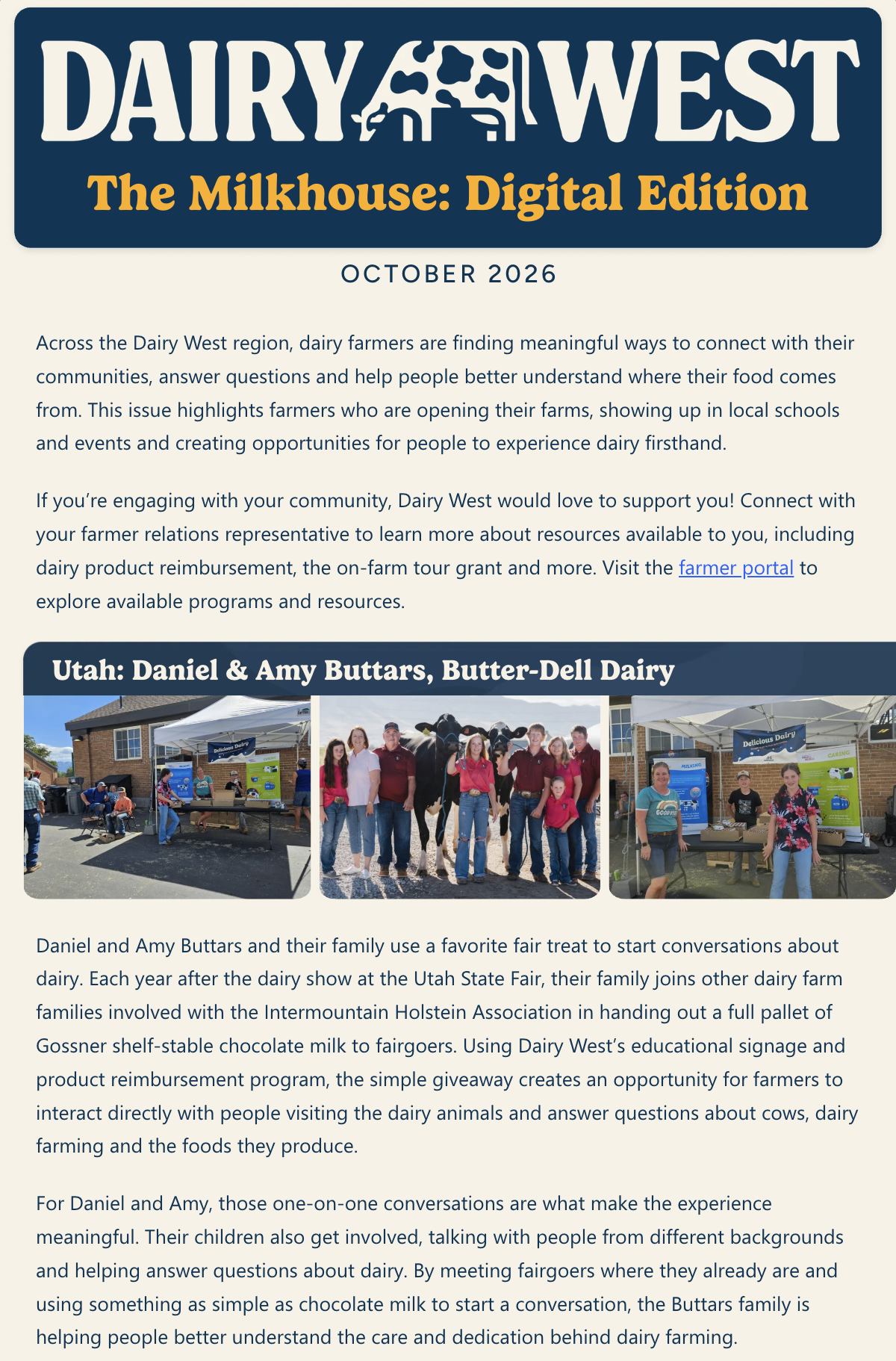 October 2026 Farmer Newsletter Cover Utah